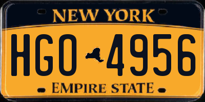 NY license plate HGO4956