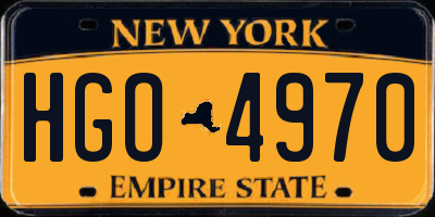 NY license plate HGO4970