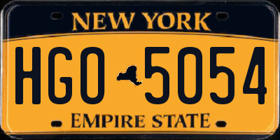 NY license plate HGO5054