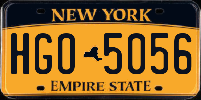 NY license plate HGO5056