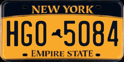 NY license plate HGO5084