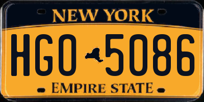 NY license plate HGO5086