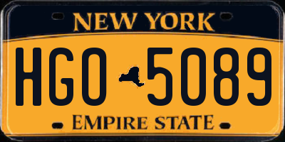 NY license plate HGO5089