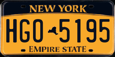 NY license plate HGO5195