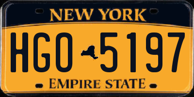 NY license plate HGO5197