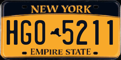 NY license plate HGO5211