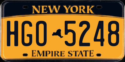 NY license plate HGO5248