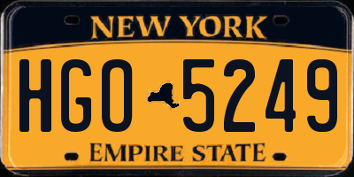 NY license plate HGO5249