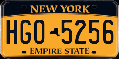 NY license plate HGO5256