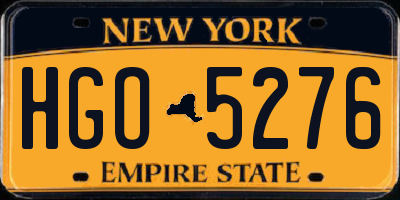 NY license plate HGO5276