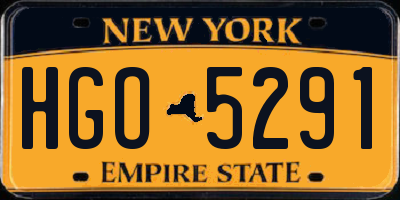 NY license plate HGO5291