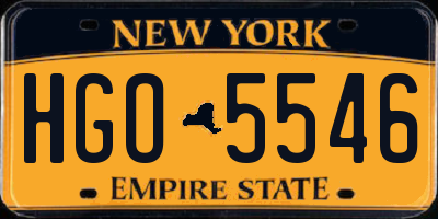NY license plate HGO5546