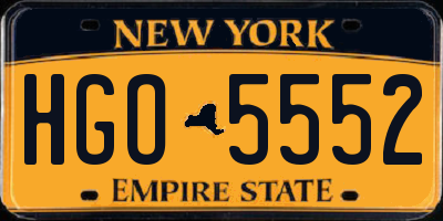 NY license plate HGO5552