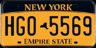 NY license plate HGO5569