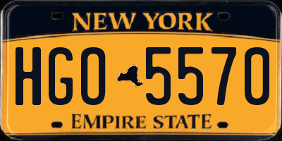 NY license plate HGO5570