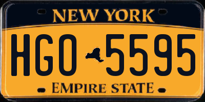 NY license plate HGO5595