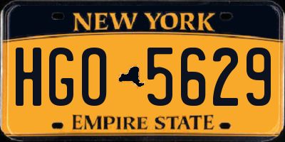 NY license plate HGO5629