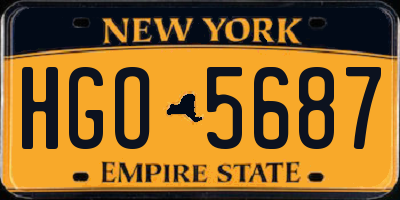 NY license plate HGO5687