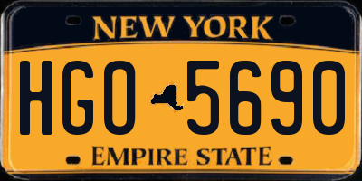 NY license plate HGO5690