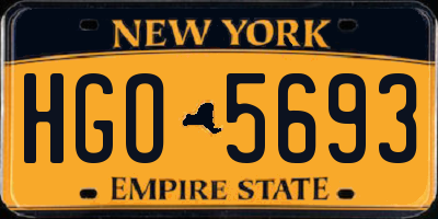 NY license plate HGO5693
