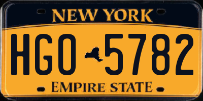NY license plate HGO5782