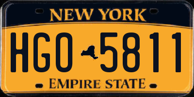 NY license plate HGO5811