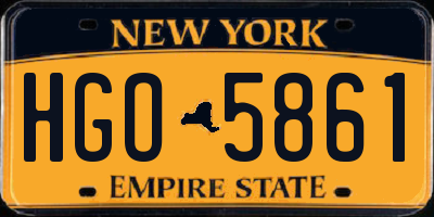 NY license plate HGO5861