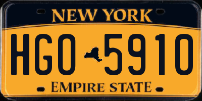 NY license plate HGO5910