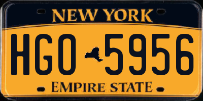 NY license plate HGO5956