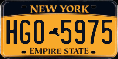 NY license plate HGO5975