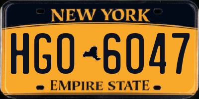 NY license plate HGO6047