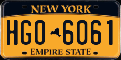 NY license plate HGO6061