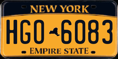 NY license plate HGO6083