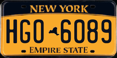 NY license plate HGO6089