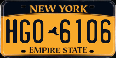 NY license plate HGO6106