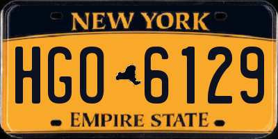 NY license plate HGO6129