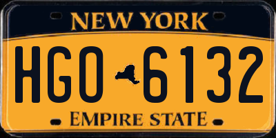 NY license plate HGO6132