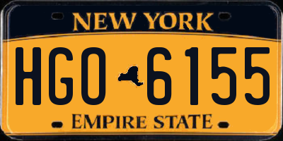 NY license plate HGO6155