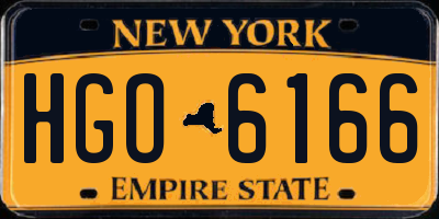 NY license plate HGO6166