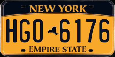 NY license plate HGO6176