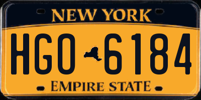 NY license plate HGO6184