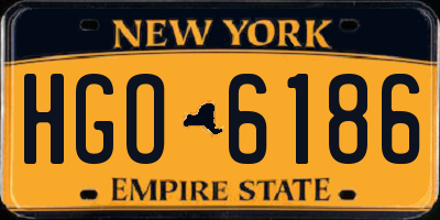 NY license plate HGO6186
