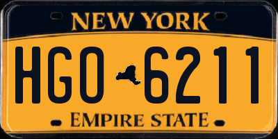 NY license plate HGO6211