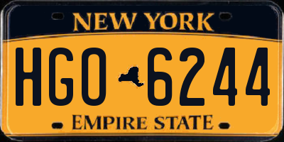 NY license plate HGO6244