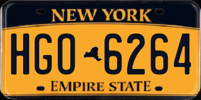 NY license plate HGO6264