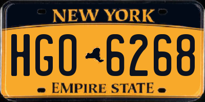 NY license plate HGO6268