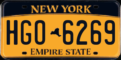NY license plate HGO6269