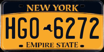 NY license plate HGO6272