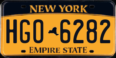 NY license plate HGO6282