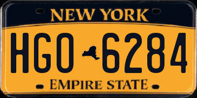 NY license plate HGO6284